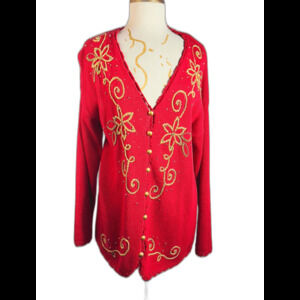 Kathie Lee Cardigan Size L Vintage 80's Corporate Chic Workwear Aesthetic